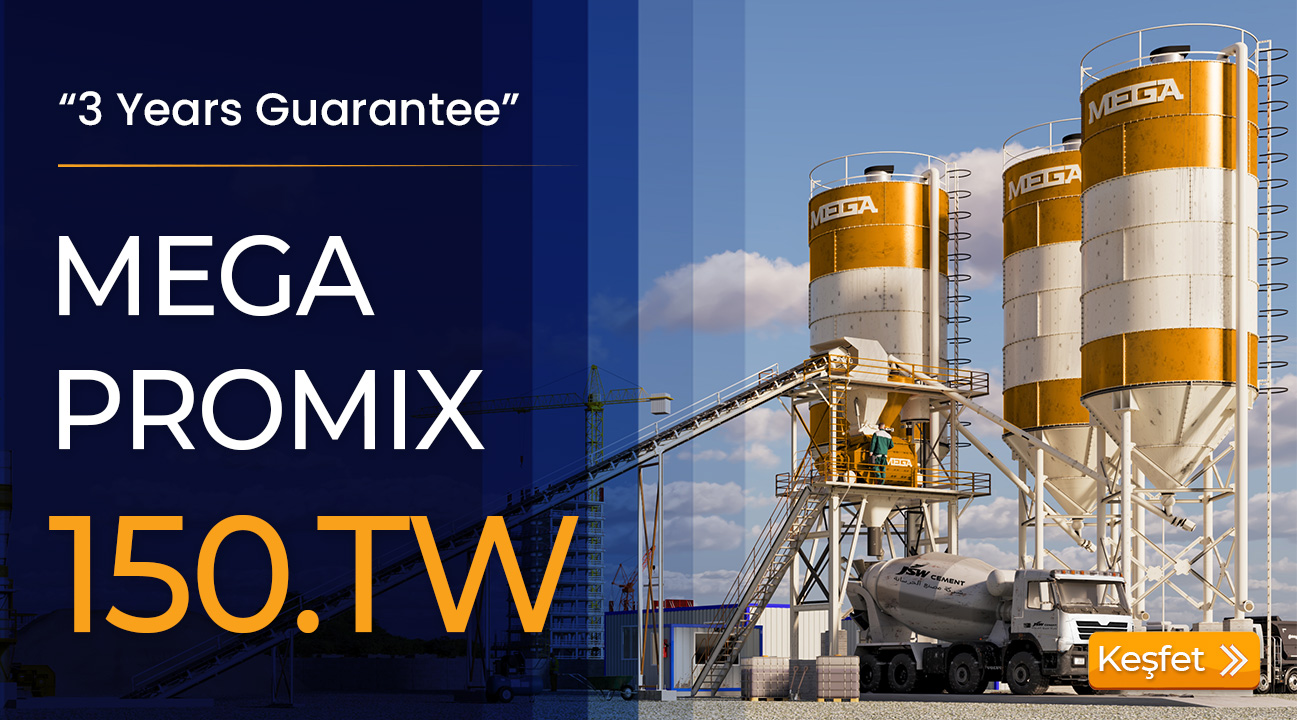 saatte 150 m3 uretim yapan beton santrali