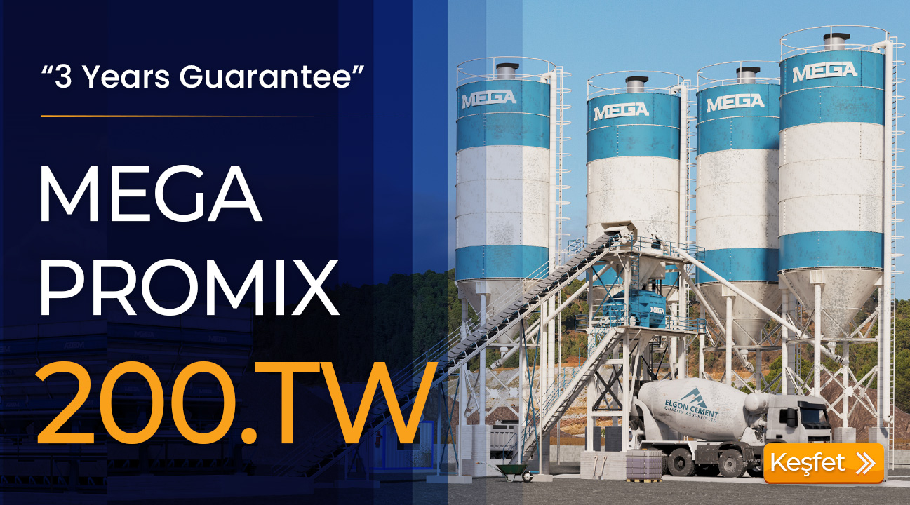 saatte 200 m3 uretim yapan beton santrali