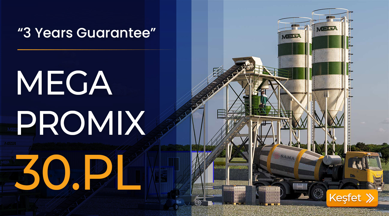 saatte 30 m3 uretim yapan hazir beton santrali