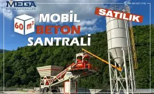 satılık 60 m3 mobil beton santrali